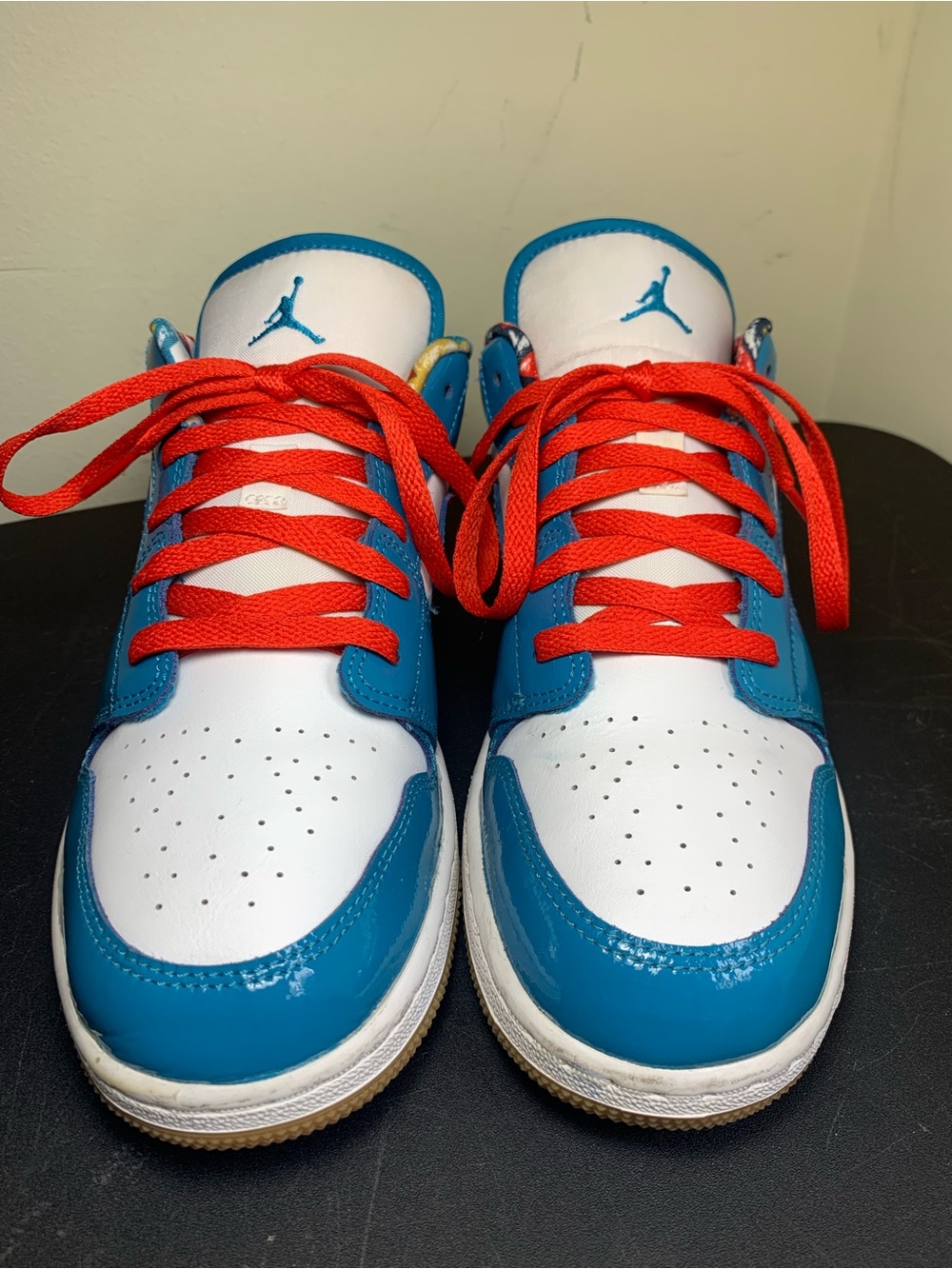 Boys Nike Air Jordan 1 Low Sneakers (Size 7Y US) Barcelona (Excellent Condition)